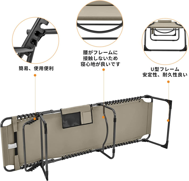 ギャラリービューアに画像をロードする, KingCamp 改良版 クスフォード生地 アウトドアコット
