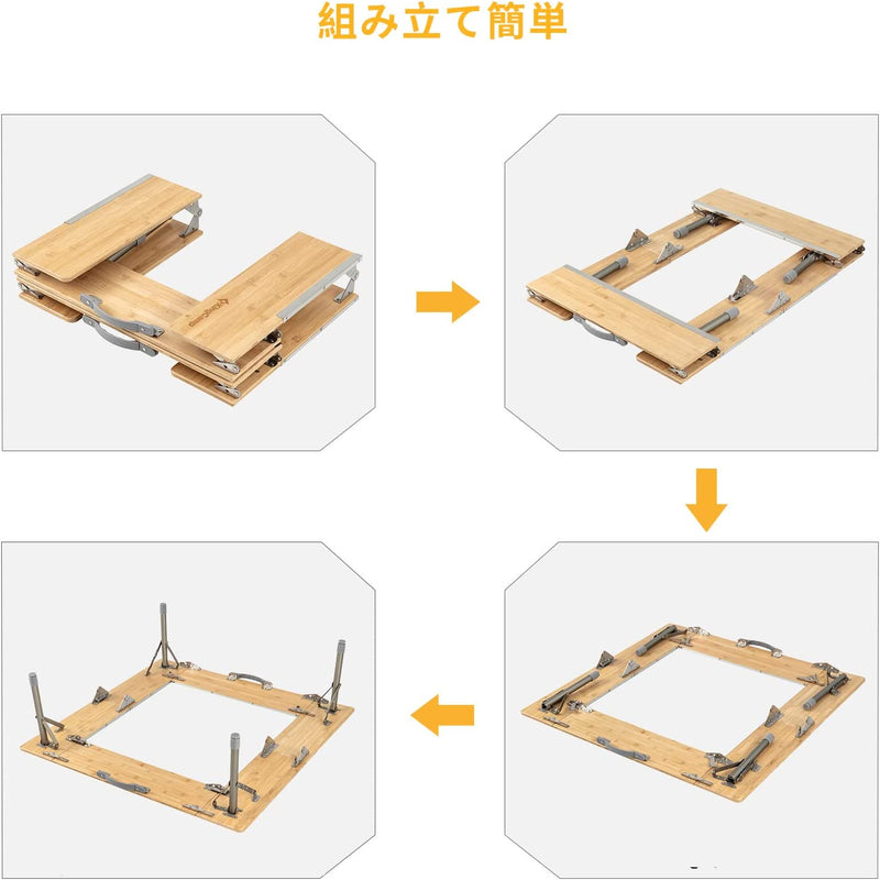 ギャラリービューアに画像をロードする, KingCamp 2点組み合わ 囲炉裏テーブル
