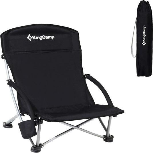 KingCamp アウトドアチェア 折りたたみ あぐらチェア ハイバック ローチェア 耐荷重136kg 収納バッグ付き コンパクト イス キャンプ椅子 お釣り ビーチ 登山